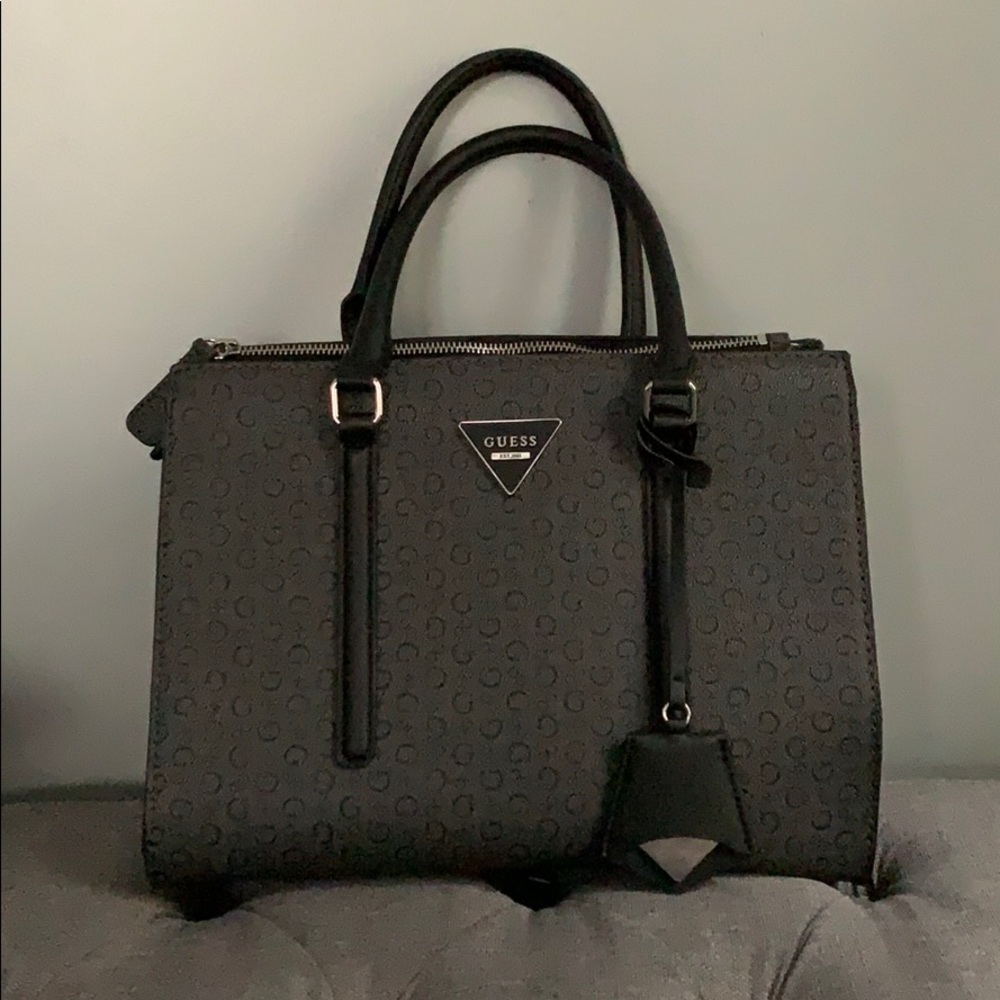 GUESS Charcoal Satchel Bag